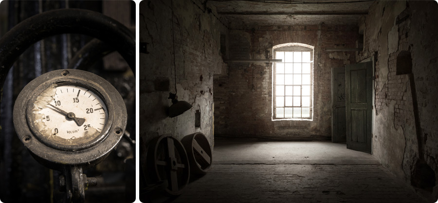 Backstein-Romantik in der großen Fabrik-Halle